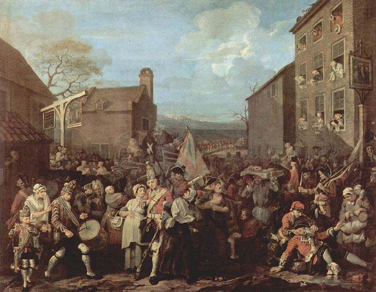 William Hogarth March of the Guards to Finchley china oil painting image